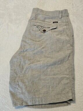 Patagonia Mens Back Step 32" Shorts Style 57736 Hemp Organic Cotton Feather Grey